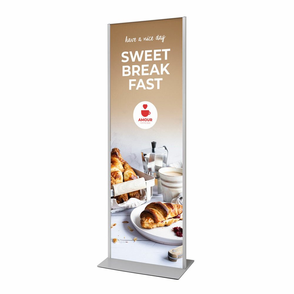 Totem Panel Plus 700 x 2000 x 3 mm Silber, Showdown Displays