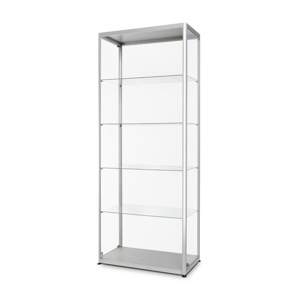 Glasvitrine 800 x 1984 x 400 silber, Showdown Displays