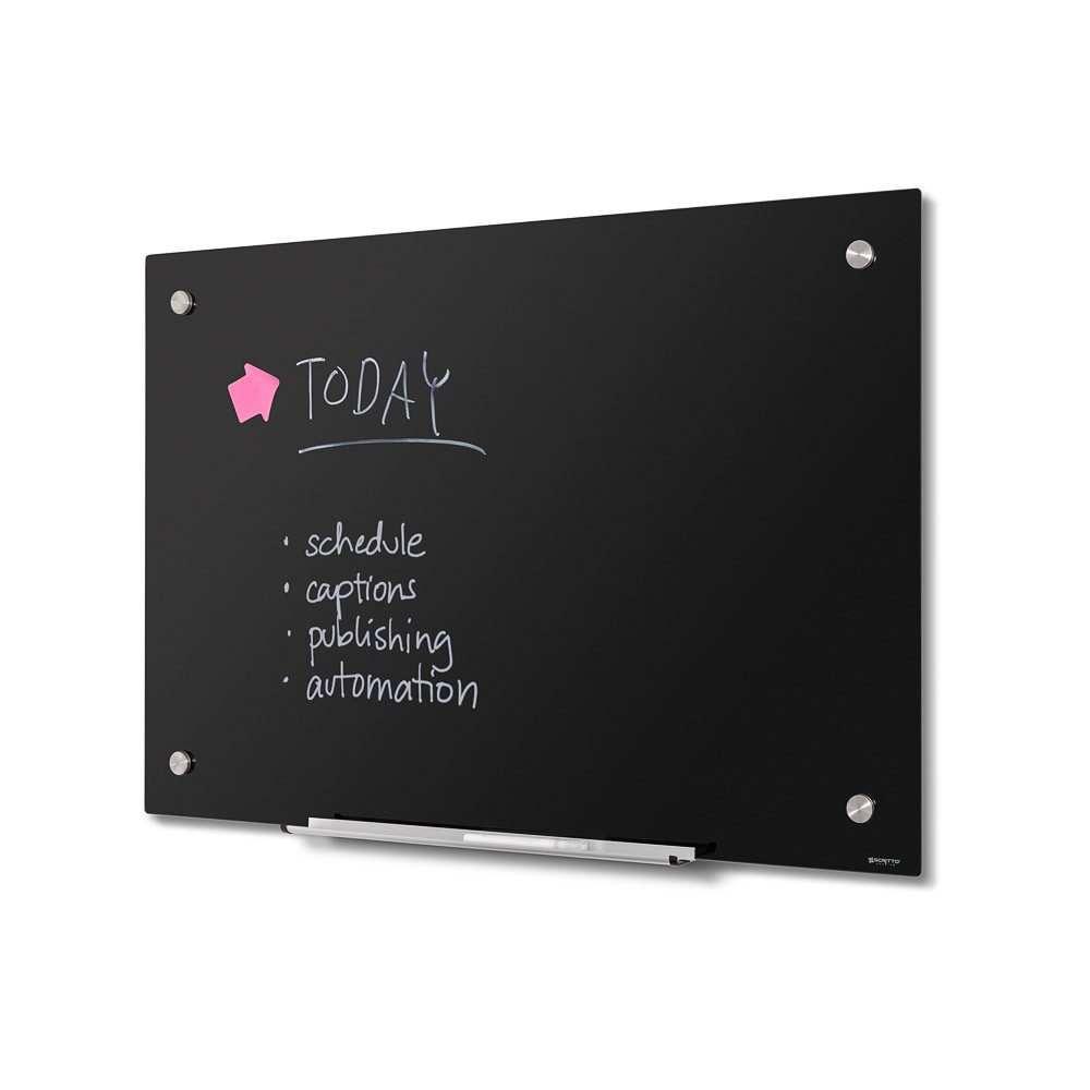 Scritto® Glasboard Schwarz 90 x 60 cm, Scritto®