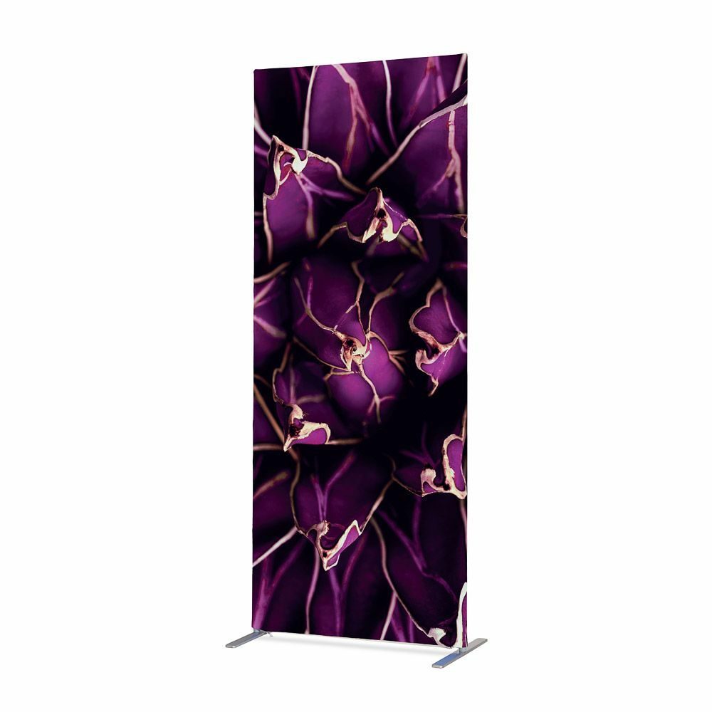 Textil Raumteiler Deko 85-200 Doppel Motiv „Kaktus“ Lila ECO, Showdown Displays