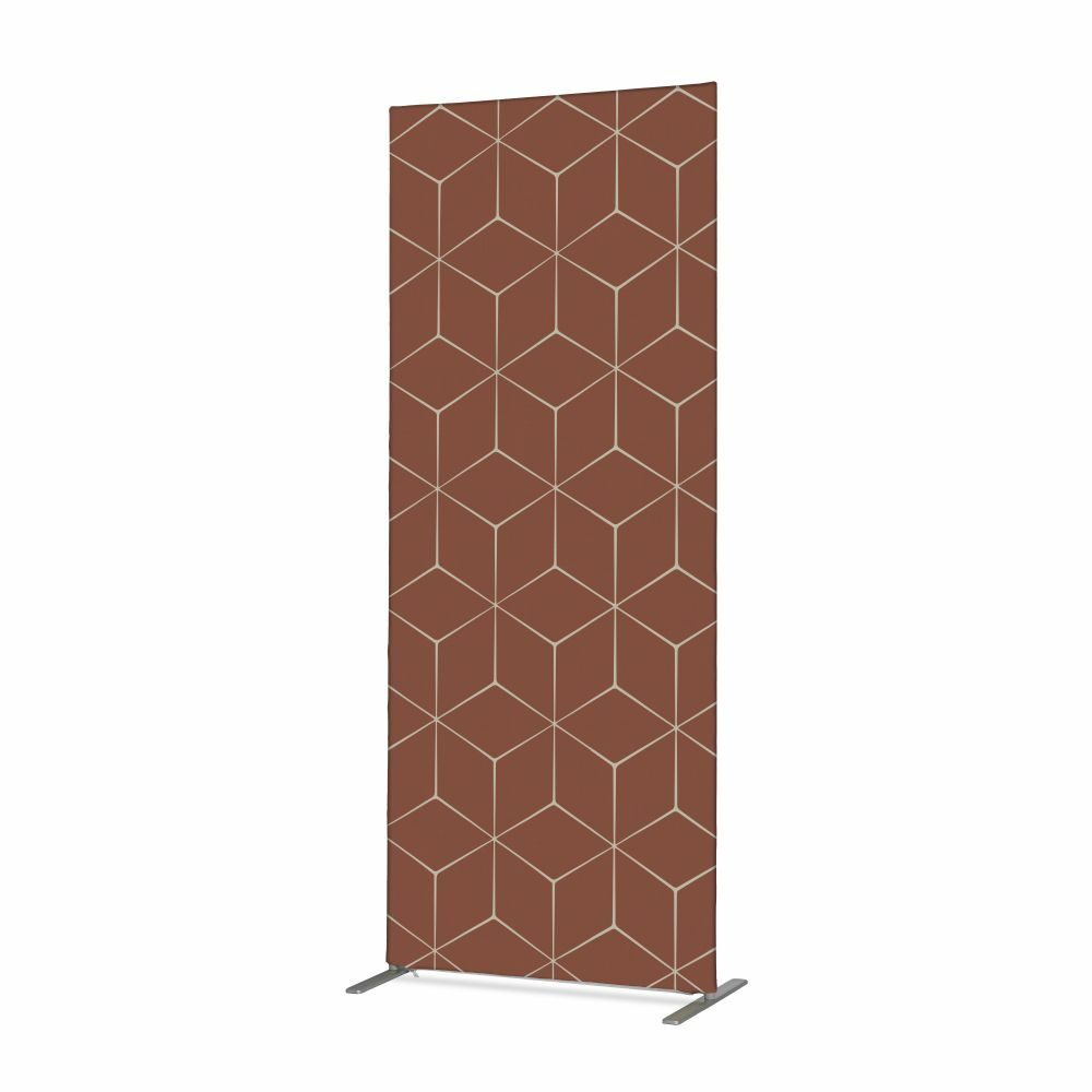 Textil Raumteiler Deko 85-200 Motiv „Hexagon Rost“, Showdown Displays
