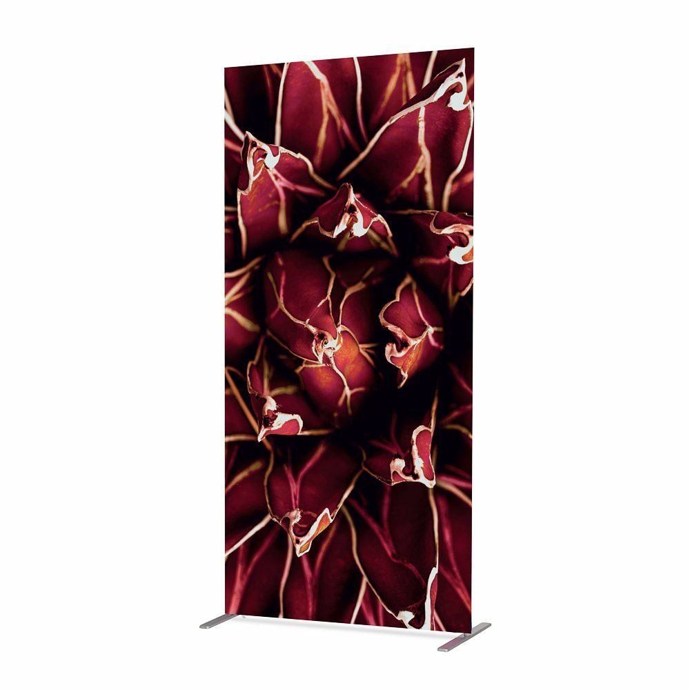Textil Raumteiler Deko 100-200 Doppel Motiv „Kaktus“ Rot ECO, Showdown Displays