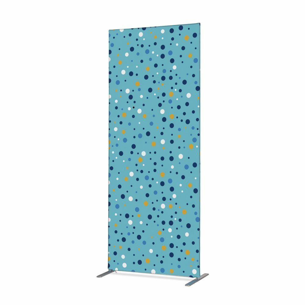 Textil Raumteiler Deko 100-200 Motiv „Punkte Farbe“ Blau, Showdown Displays