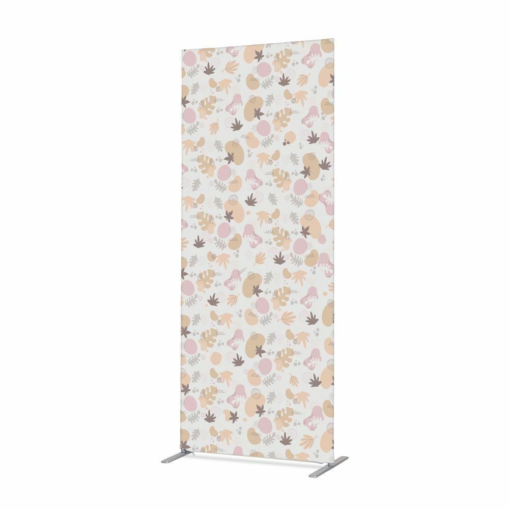 Textil Raumteiler Deko 100-200 Doppel Motiv „Foya Blumen“ ECO, Showdown Displays
