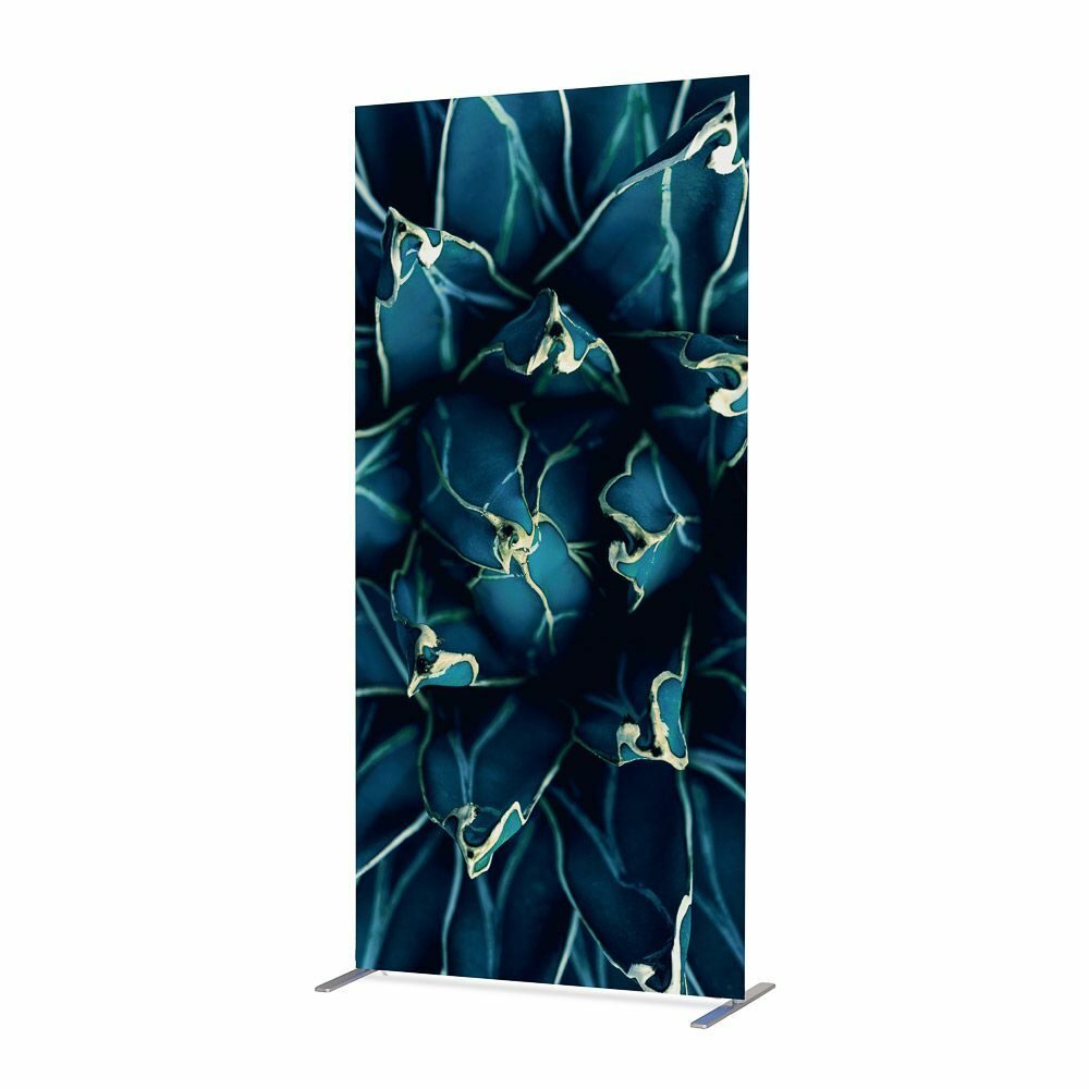 Textil Raumteiler Deko 100-200 Motiv „Kaktus“ Blau I819, Showdown Displays