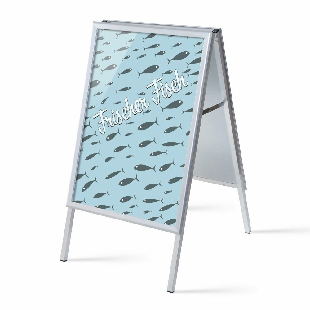 Kundenstopper A1 Komplettset Motiv „Frischer Fisch“ Deutsch, Showdown Displays