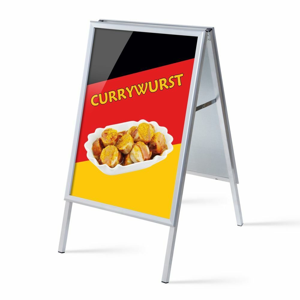 Kundenstopper A1 Komplettset Motiv „Currywurst“, Showdown Displays