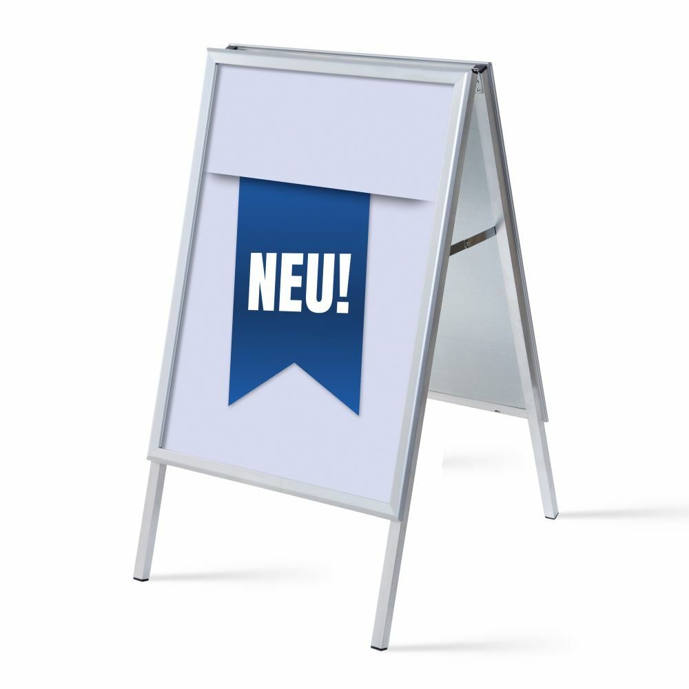 Kundenstopper A1 Komplettset Motiv „Neu“ Blau Deutsch, Showdown Displays