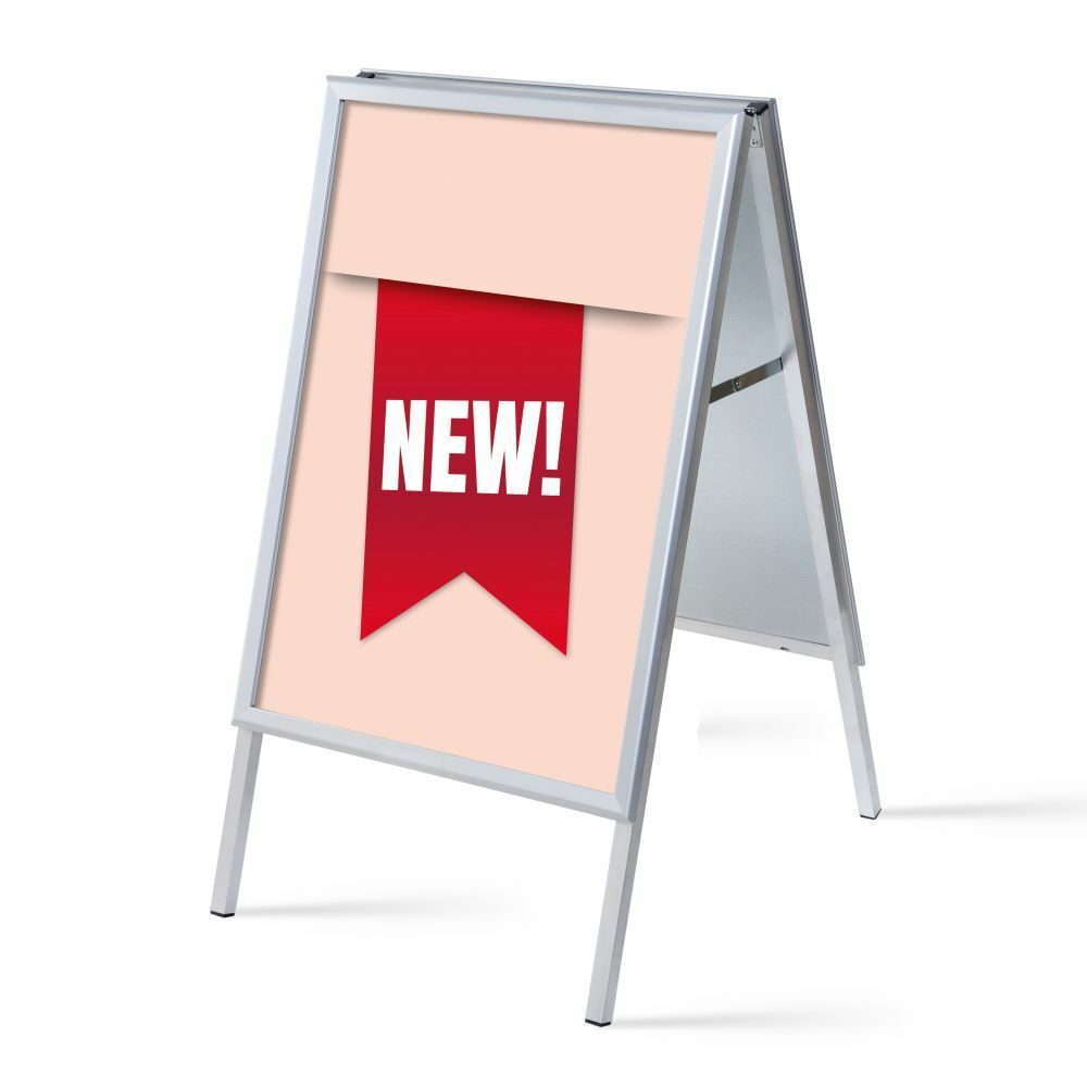 Kundenstopper A1 Komplettset Motiv „Neu“ Rot Englisch, Showdown Displays