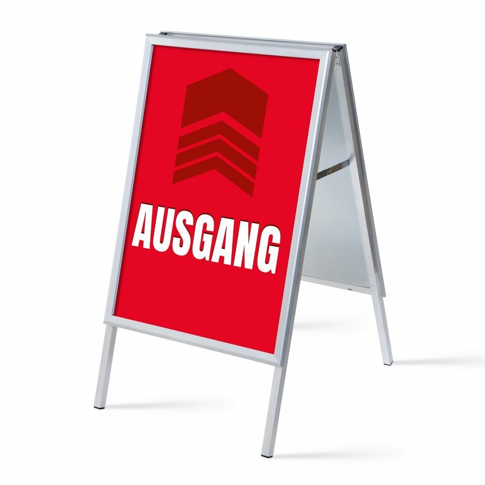 Kundenstopper A1 Komplettset Motiv „Ausgang“ Rot Deutsch, Showdown Displays