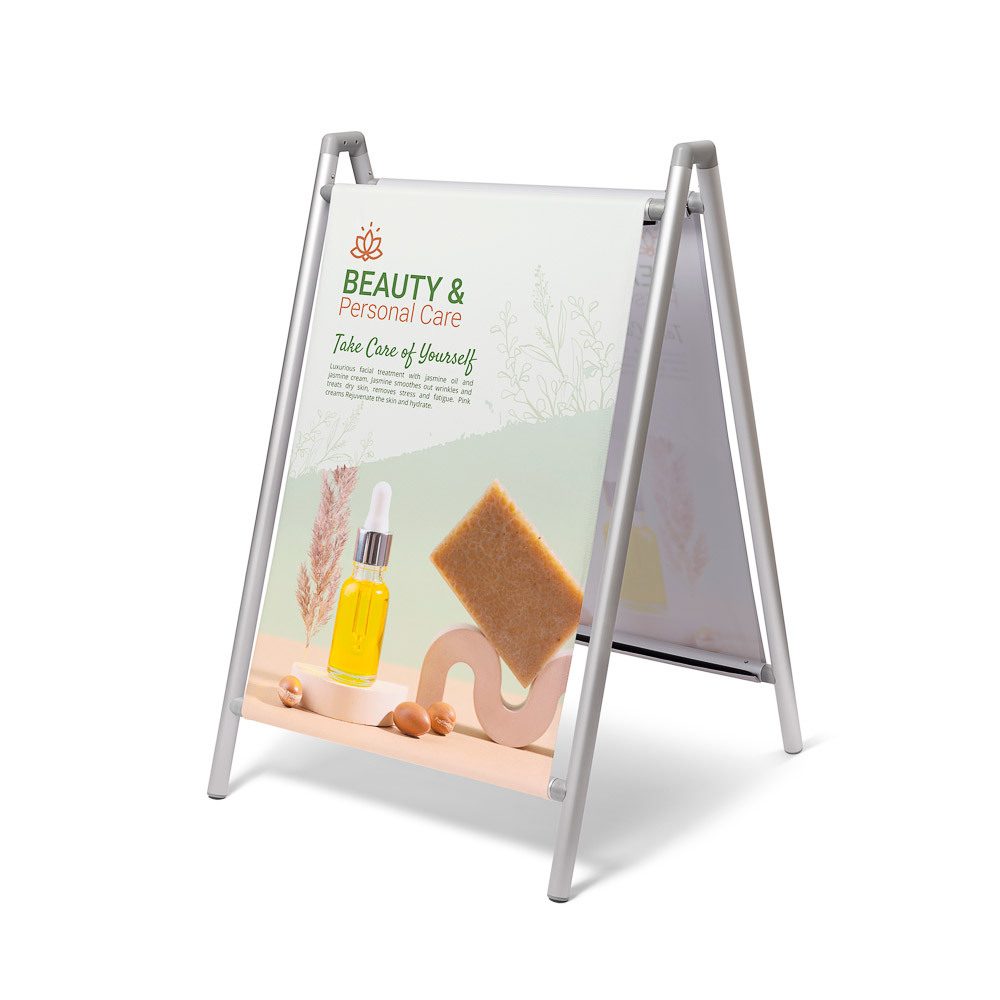 Kundenstopper Fabric Move A1, Showdown Displays