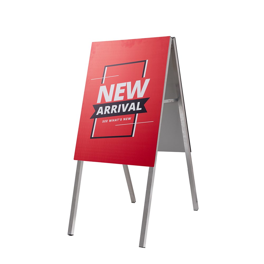 Satz Kundenstopper Stick-On Format 500 x 700 mm Beine und Universal Klettverschluss, Showdown Displays