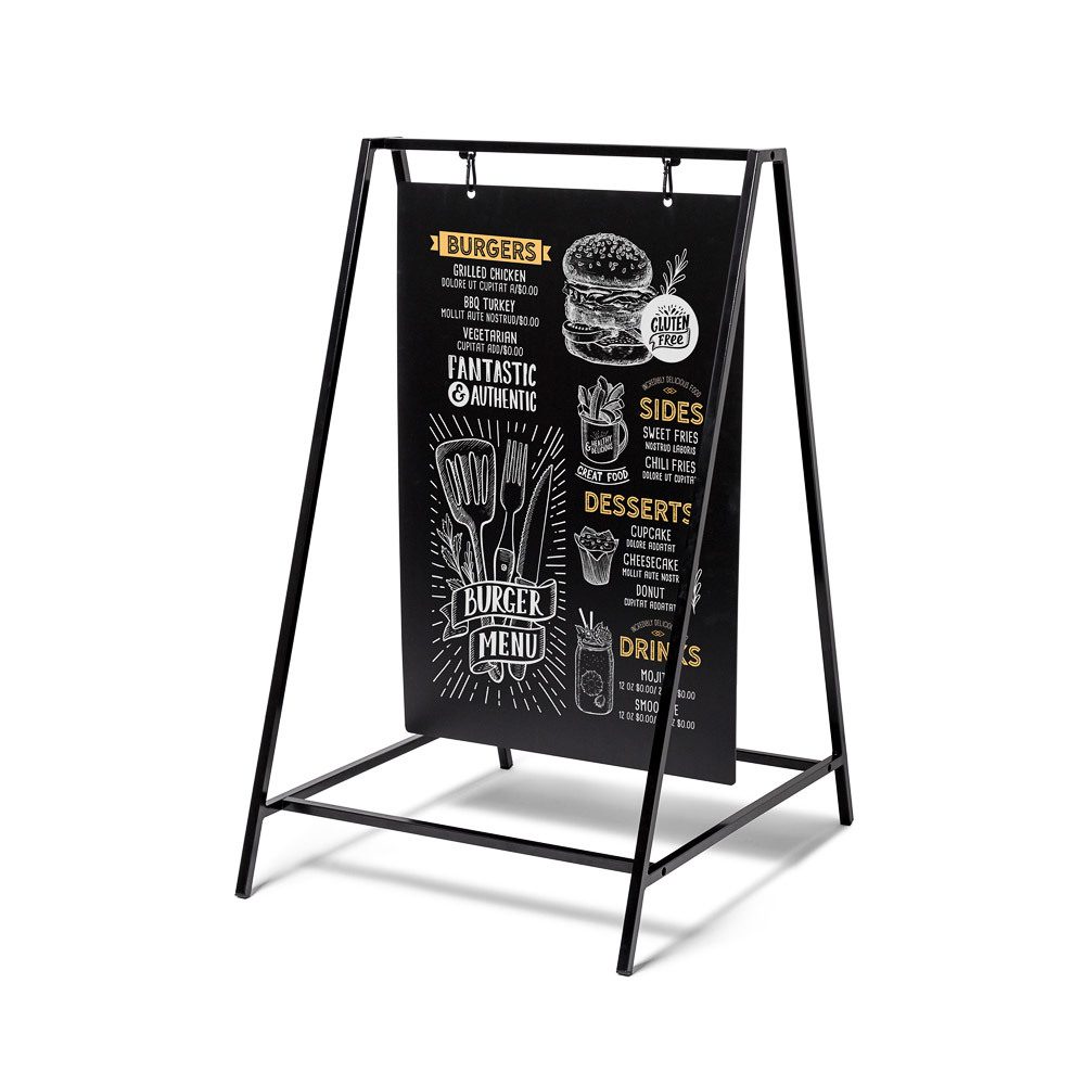 Kreidetafel Kundenstopper Swing 50 x 70 cm Schwarz, Showdown Displays