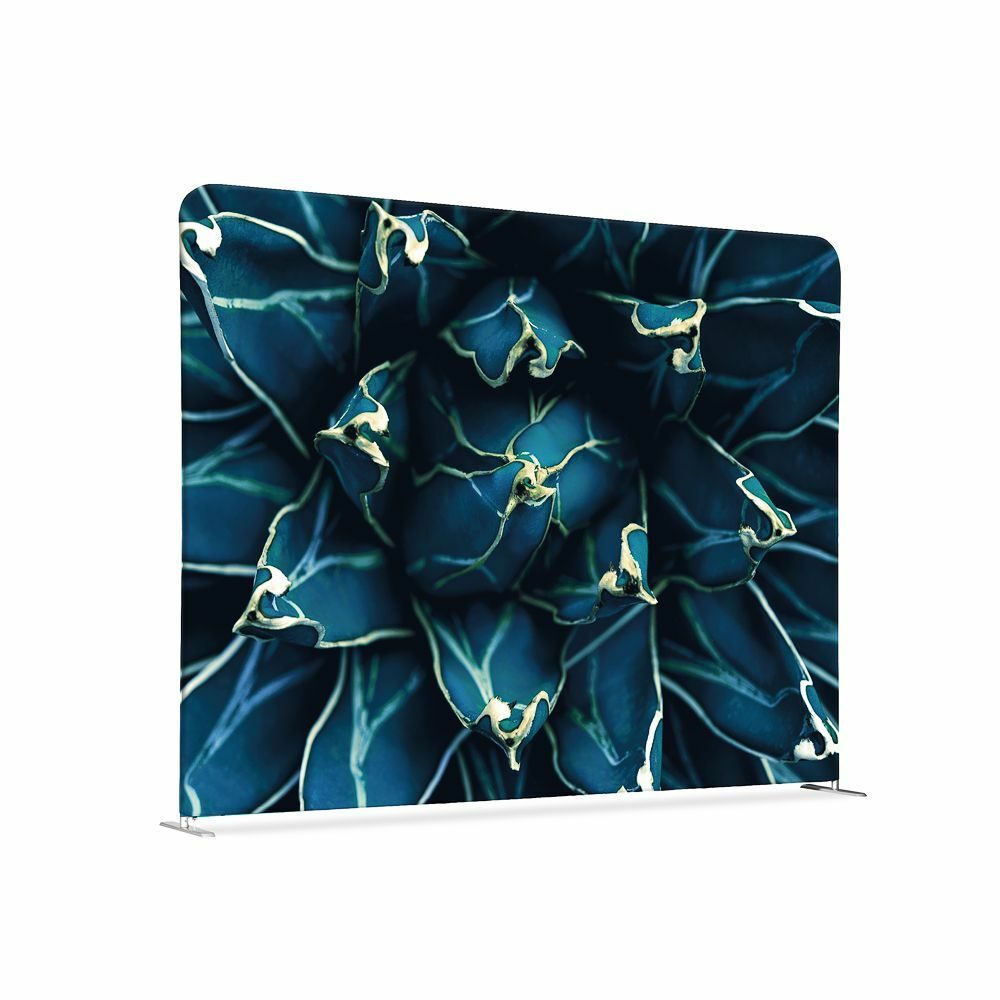 Textil Raumteiler 150-150 Motiv „Kaktus“ Blau I819, Showdown Displays