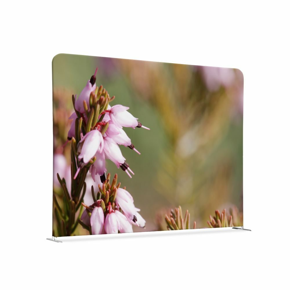 Textil Raumteiler 200-150 Doppel Motiv „Pinke Blume Erica“, Showdown Displays